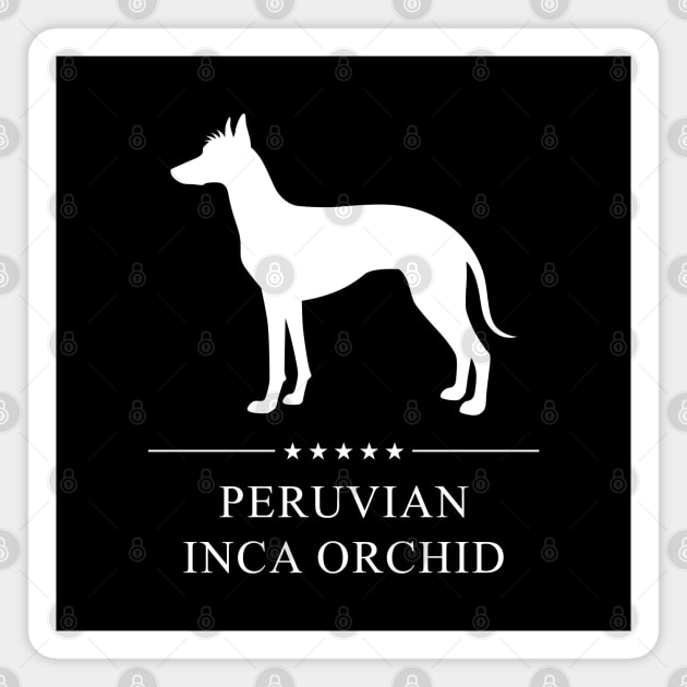 Peruvian Inca Orchid White Silhouette Magnet by millersye